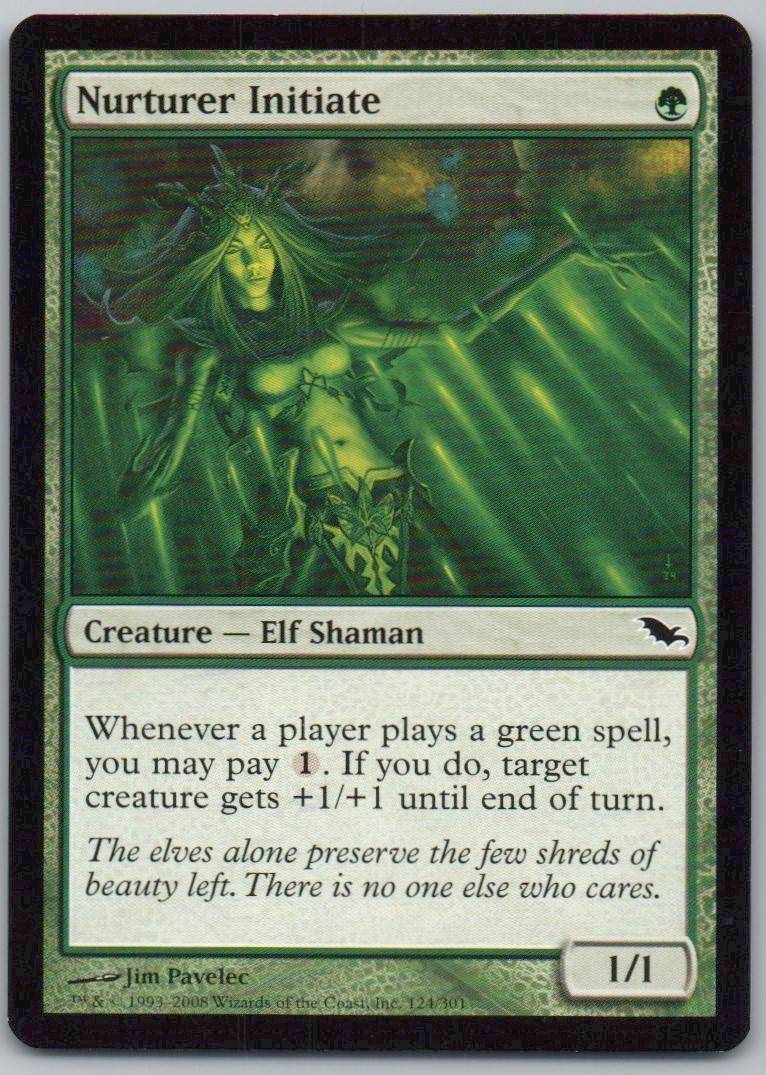 Nurturer Initiate 124 Normal Creature Card - Shadowmoor
