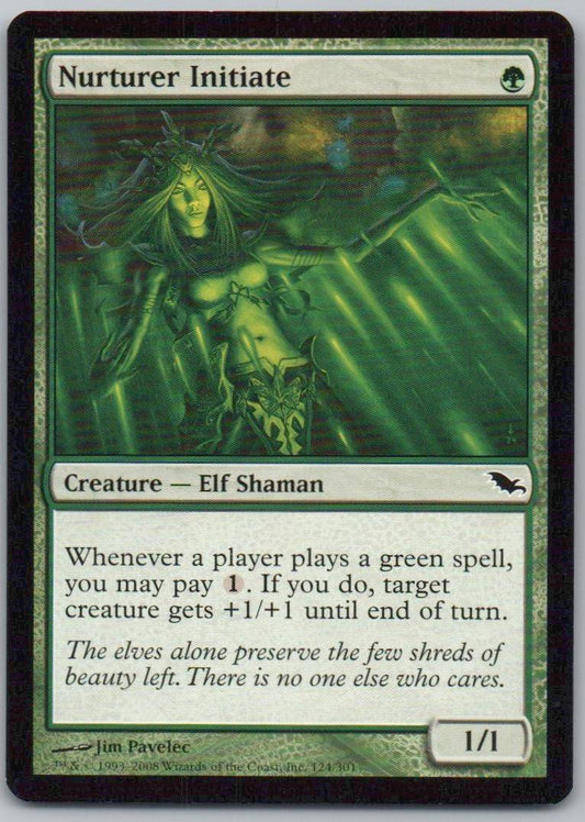 Nurturer Initiate 124 Normal Creature Card - Shadowmoor