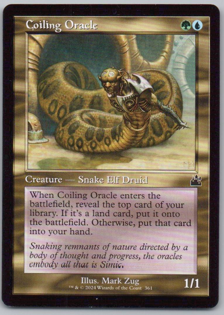 Coiling Oracle (Retro Frame) 361 Normal Creature Card - Ravnica Remastered
