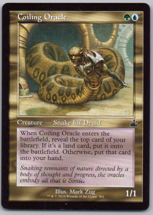 Coiling Oracle (Retro Frame) 361 Normal Creature Card - Ravnica Remastered