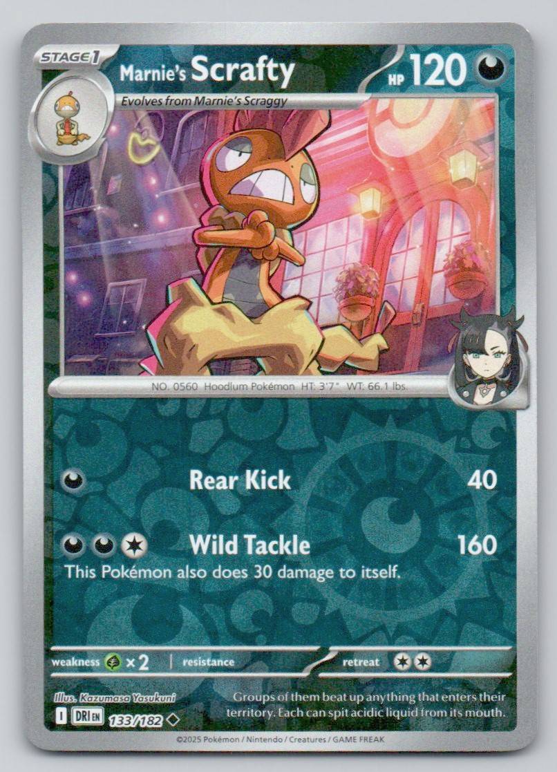 Marnie's Scrafty 133 REV Card - Destined Rivals