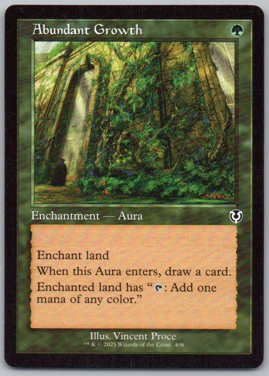 Abundant Growth (Retro Frame) 406 Normal Enchantment Card - Innistrad Remastered