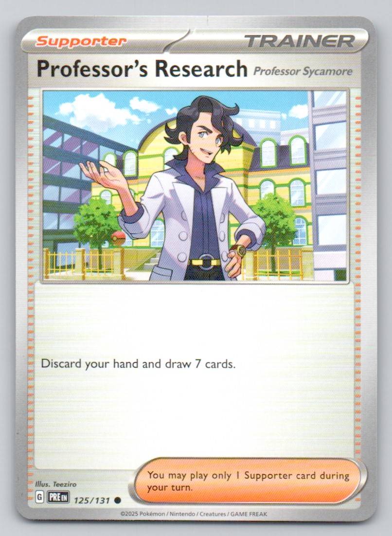 Professor's Research [Professor Sycamore] 125 NOR Card - Prismatic Evolutions