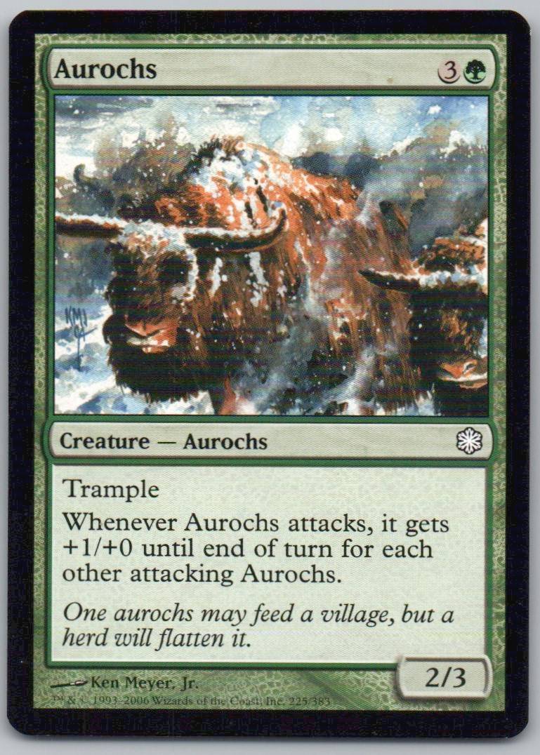 Aurochs 225 Normal Creature Card - Coldsnap Theme Deck Reprints