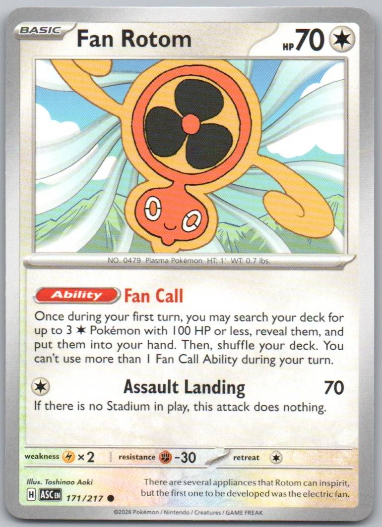 Fan Rotom 171 NOR Card - Ascended Heroes