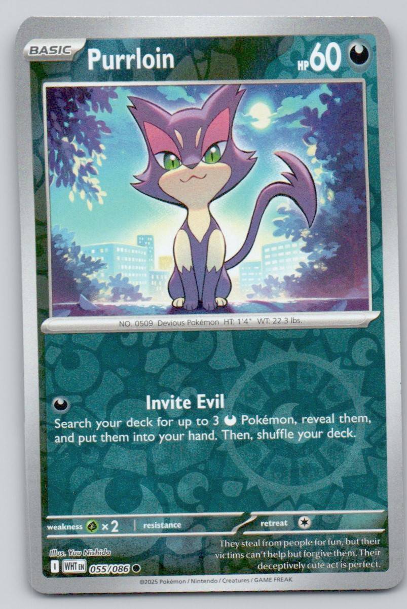 Purrloin 055 REV Card - White Flare