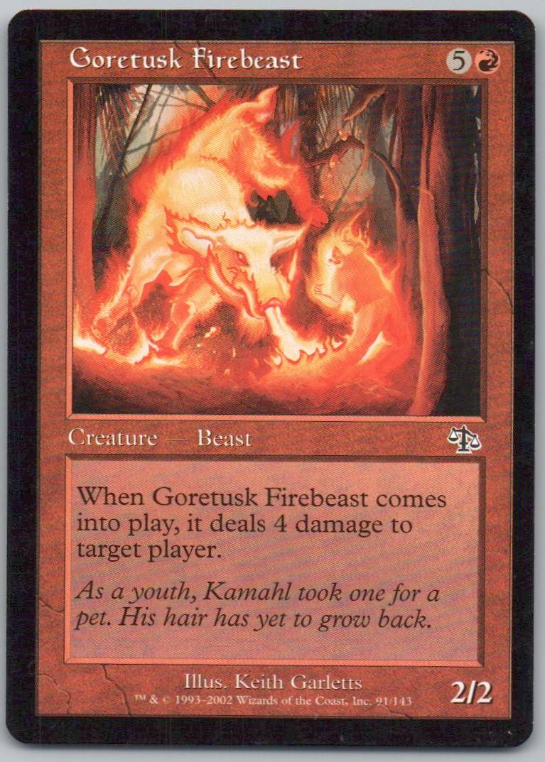Goretusk Firebeast 91 Normal Creature Card - Judgment