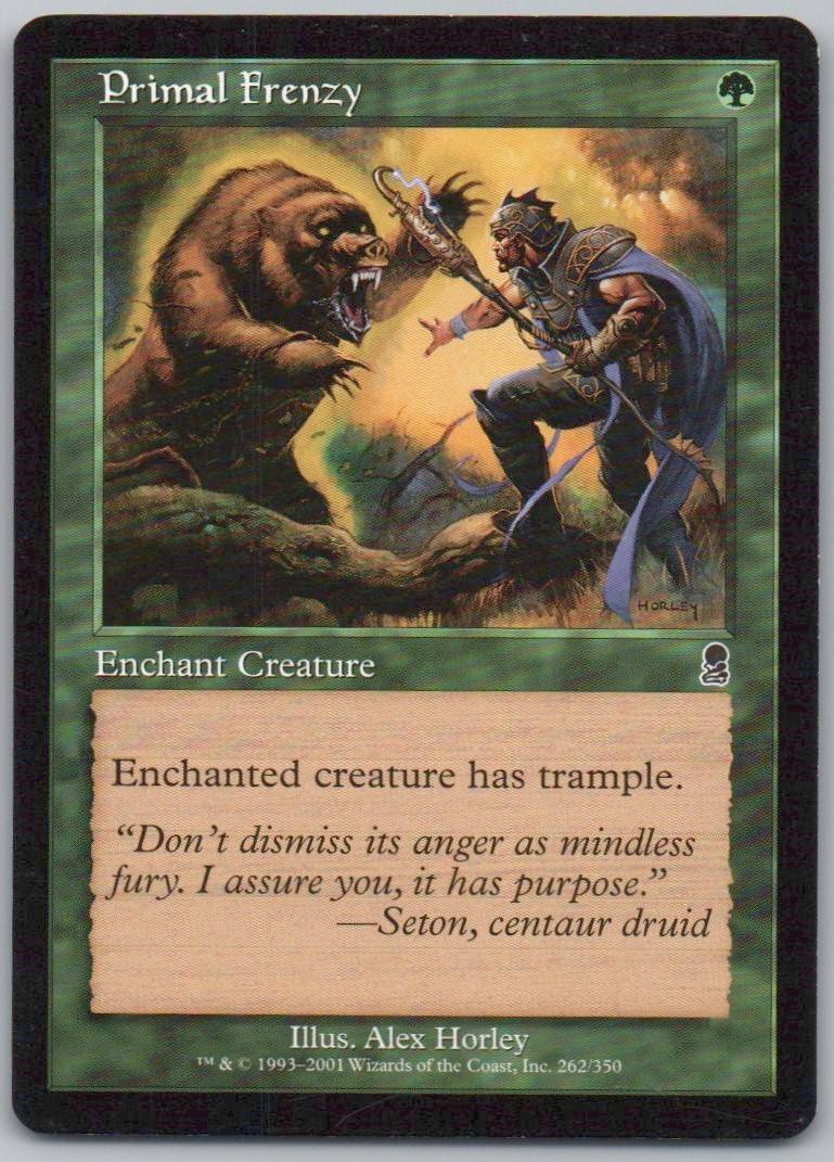 Primal Frenzy 262 Normal Enchantment Card - Odyssey