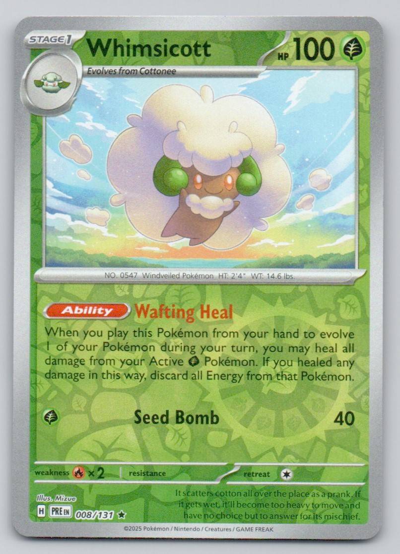 Whimsicott 008 HOL Card - Prismatic Evolutions