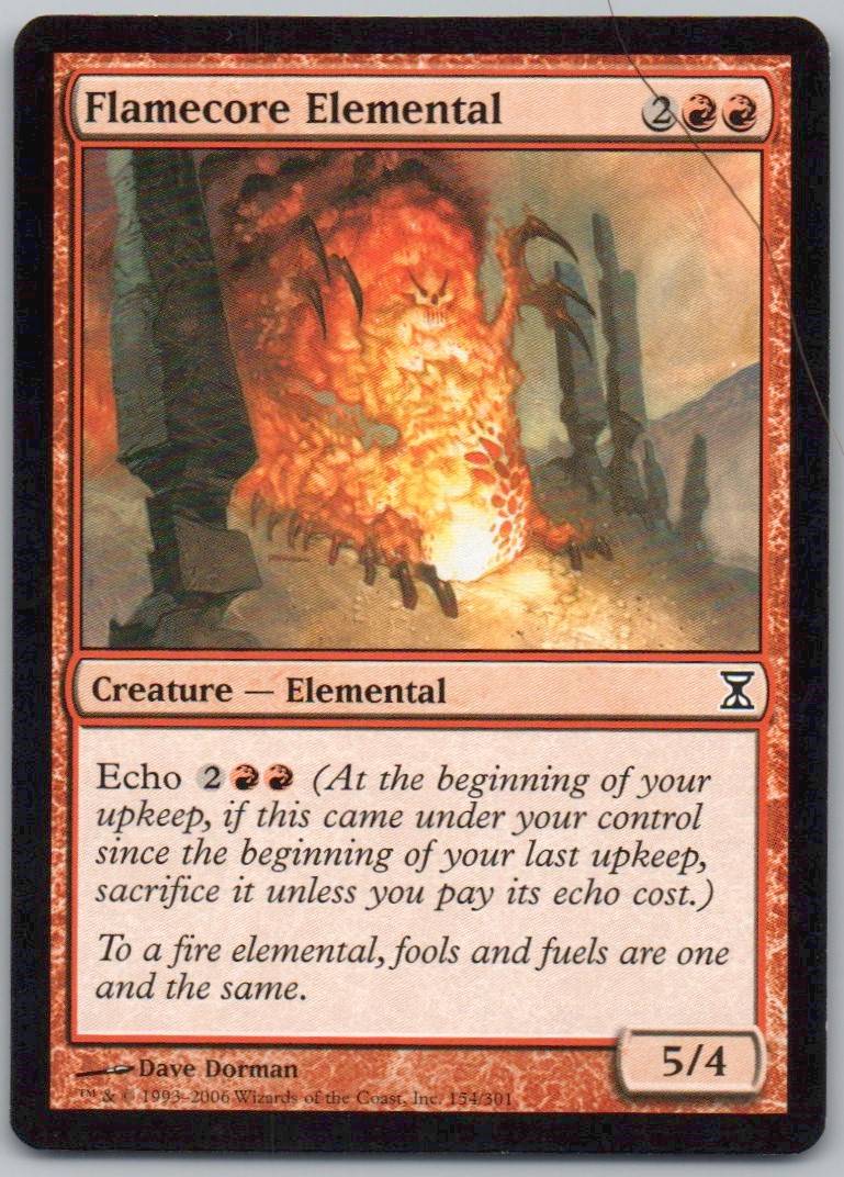 Flamecore Elemental 154 Normal Creature Card - Time Spiral