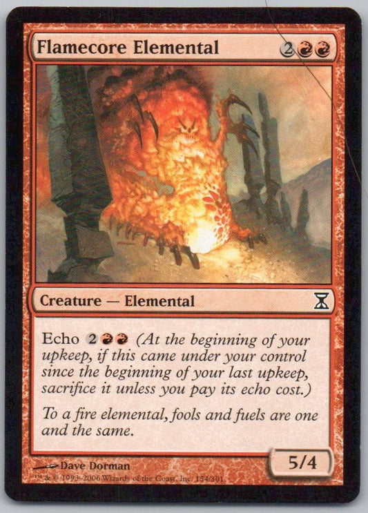 Flamecore Elemental 154 Normal Creature Card - Time Spiral