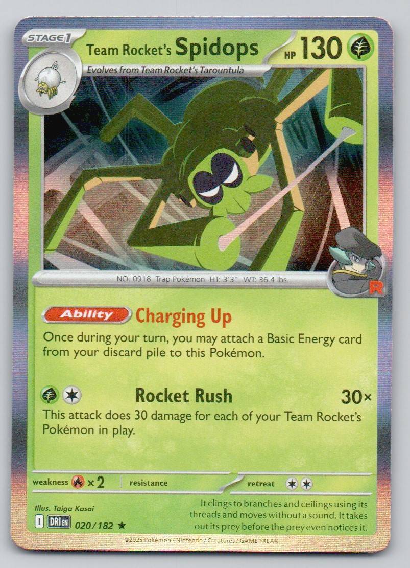 Team Rocket's Spidops 020 NOR Card - Destined Rivals