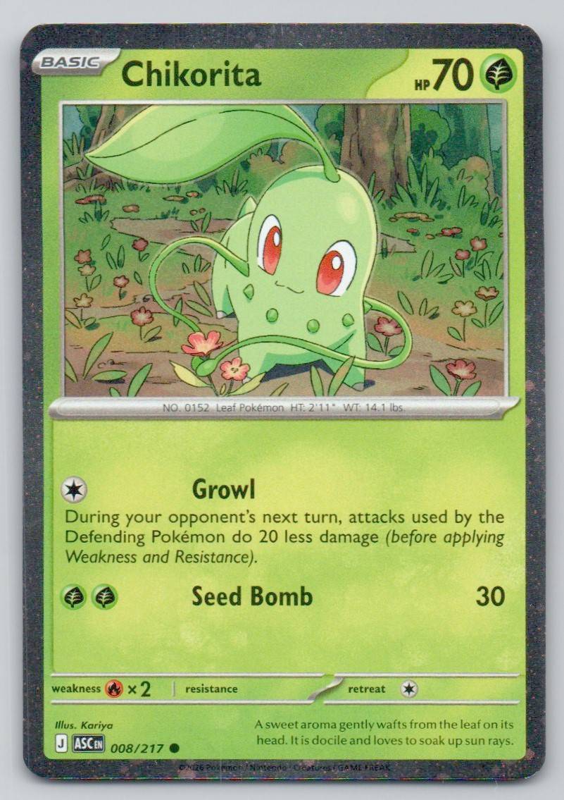 Chikorita (Cosmos Holo) 008 HOL Card - Miscellaneous Cards & Products