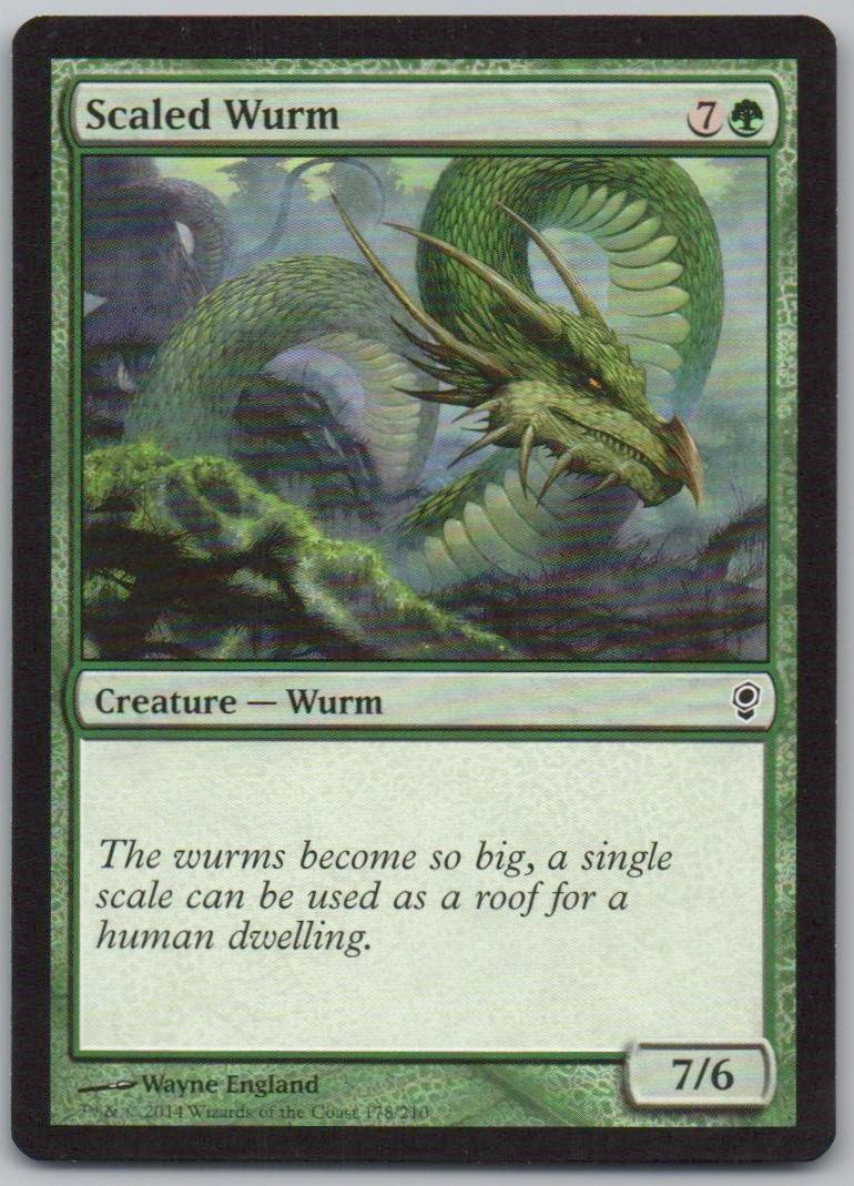 Scaled Wurm 178 Normal Creature Card - Conspiracy