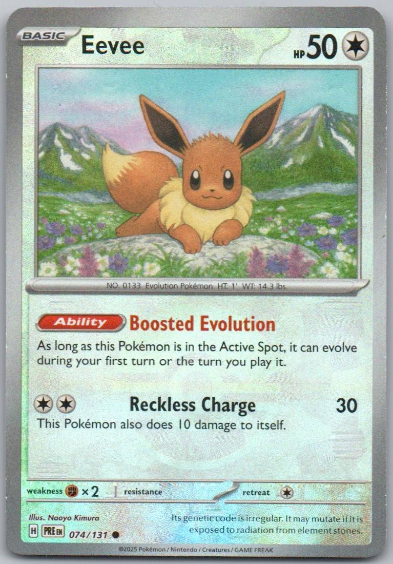 Eevee (Poke Ball Pattern) 074 HOL Card - Prismatic Evolutions