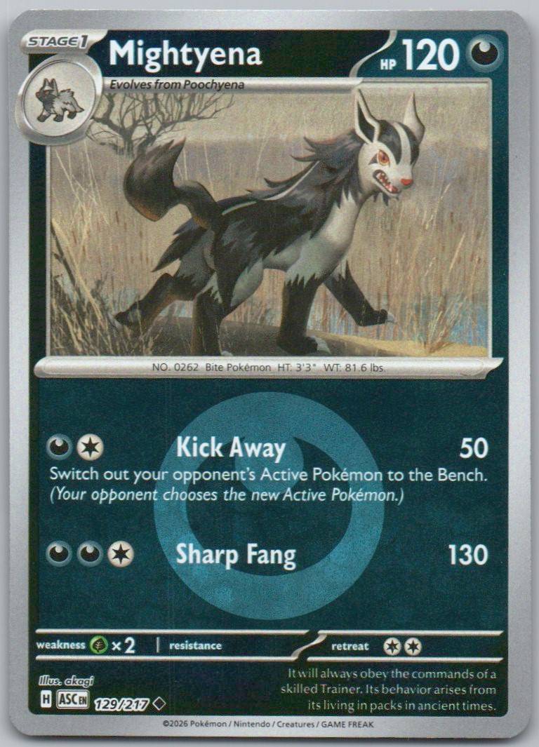 Mightyena (Energy Symbol Pattern) 129 HOL Card - Ascended Heroes