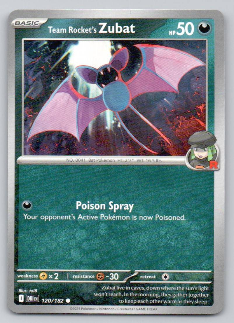 Team Rocket's Zubat 120 NOR Card - Destined Rivals