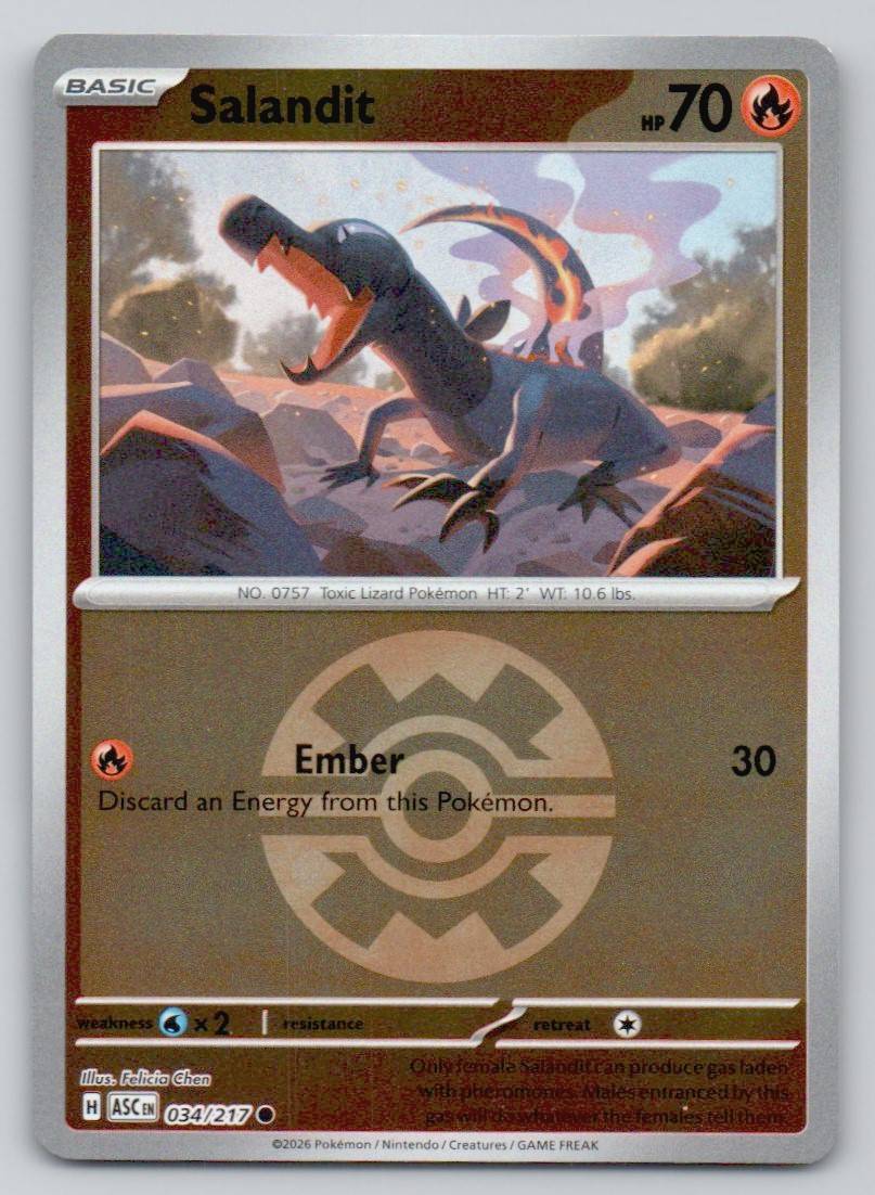 Salandit (Quick Ball) 034 HOL Card - Ascended Heroes