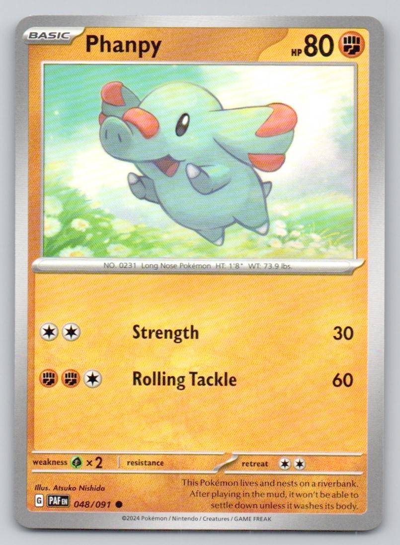 Phanpy 048 NOR Card - Paldean Fates
