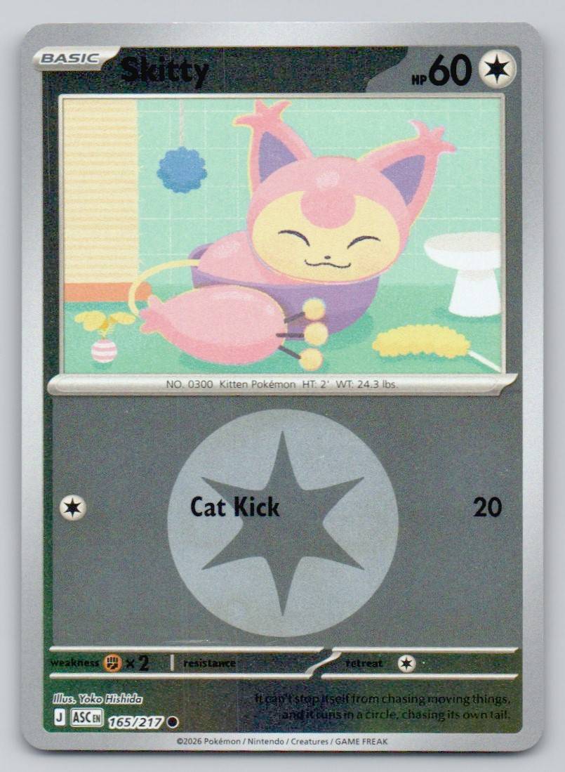 Skitty (Energy Symbol Pattern) 165 HOL Card - Ascended Heroes