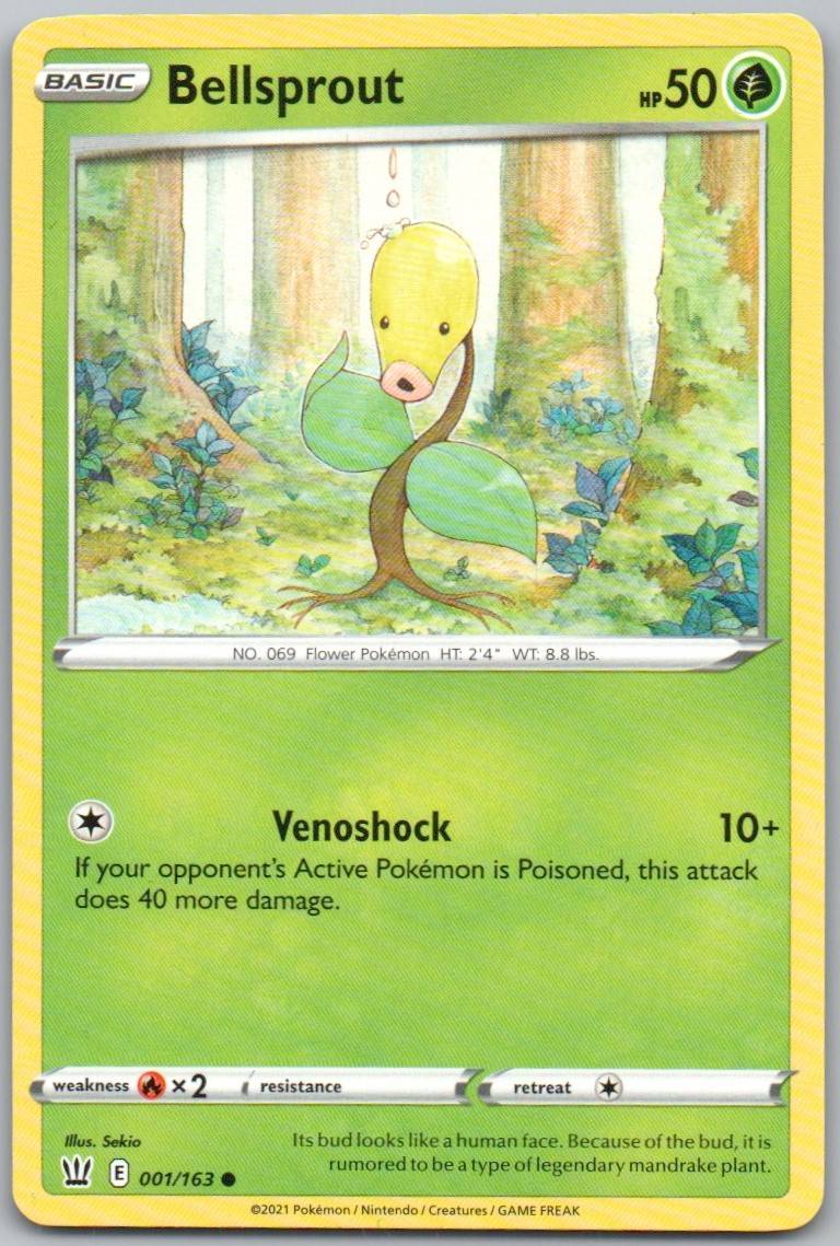 Bellsprout 001 Normal Grass Card - Battle Styles