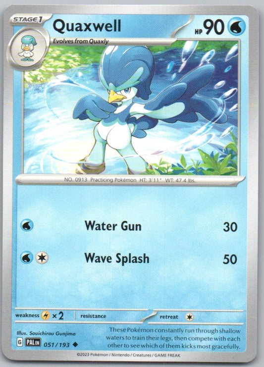 Quaxwell 051 Normal Water Card - Paldea Evolved