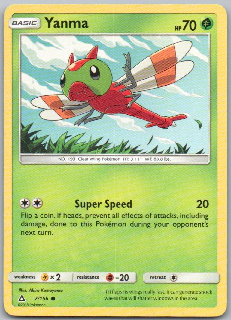 Yanma 2 Normal Grass Card - Ultra Prism