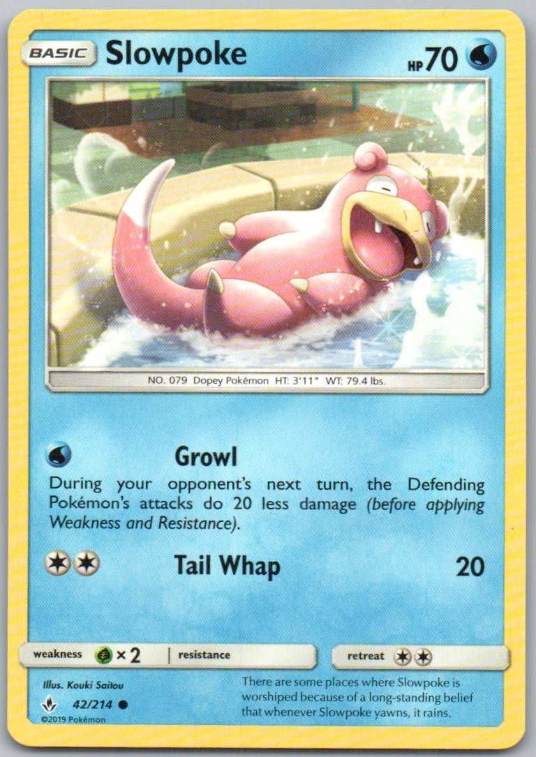 Slowpoke 042 Normal Water Card - Unbroken Bonds