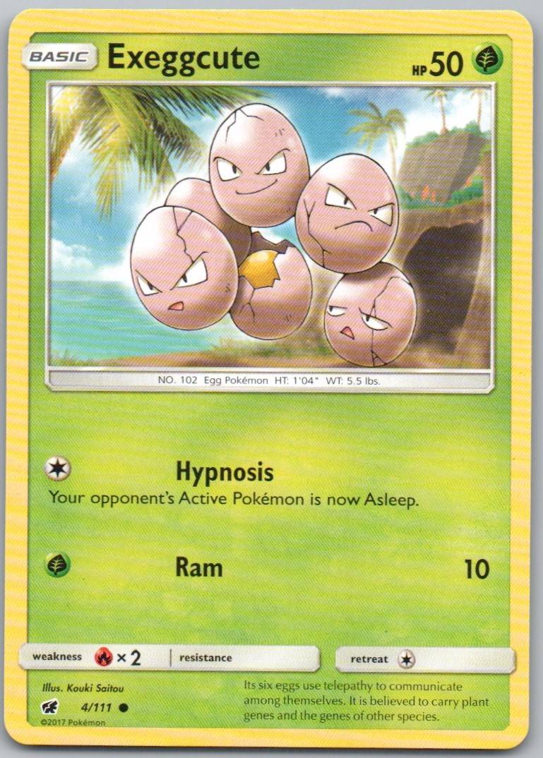 Exeggcute 4 Normal Grass Card - Crimson Invasion