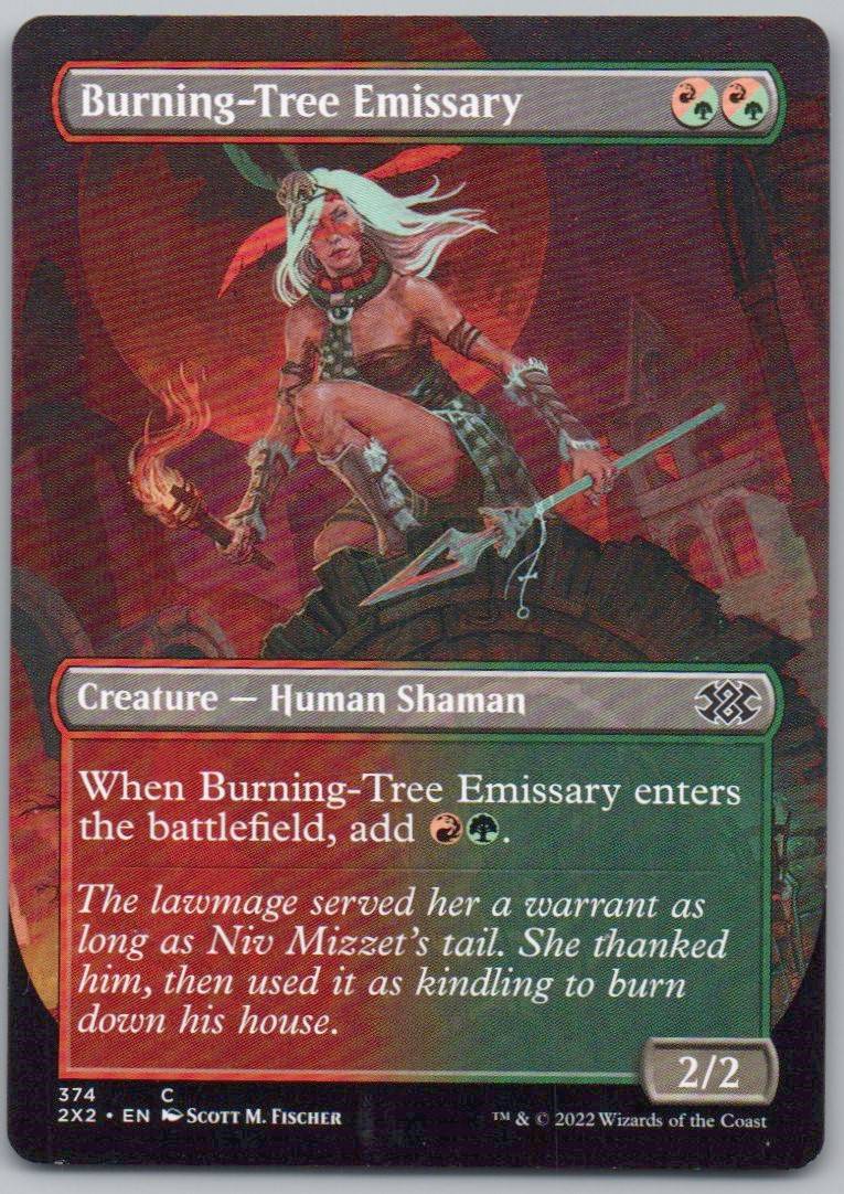 Burning-Tree Emissary (Borderless) 374 Normal Creature Card - Double Masters 2022