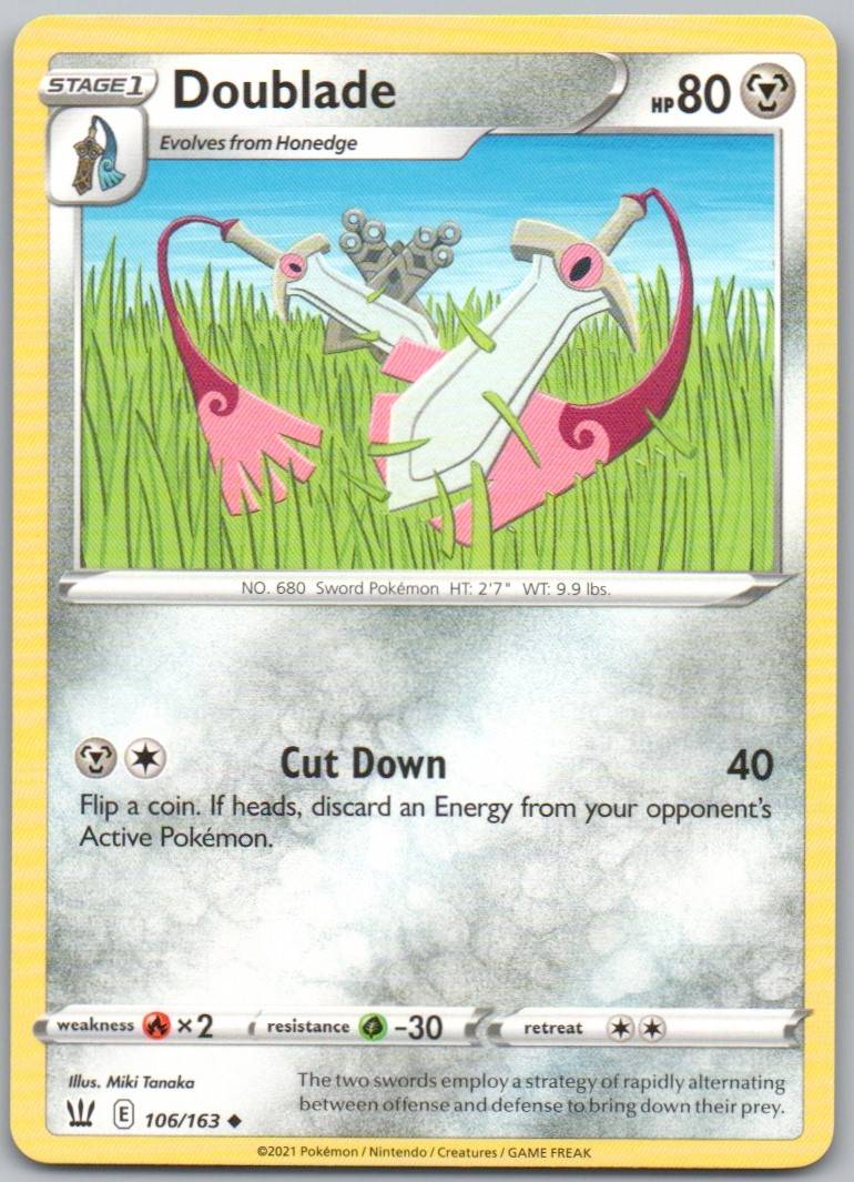 Doublade 106 Normal Metal Card - Battle Styles