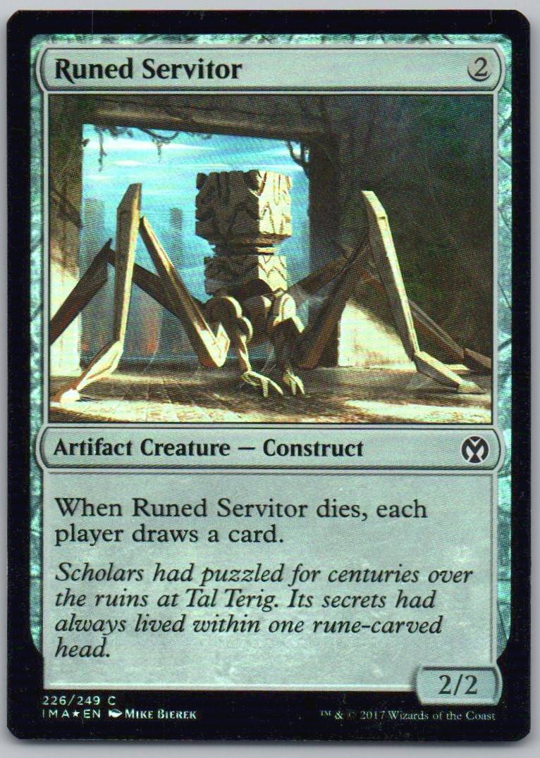 Runed Servitor 226 Holo Artifact Card - Iconic Masters