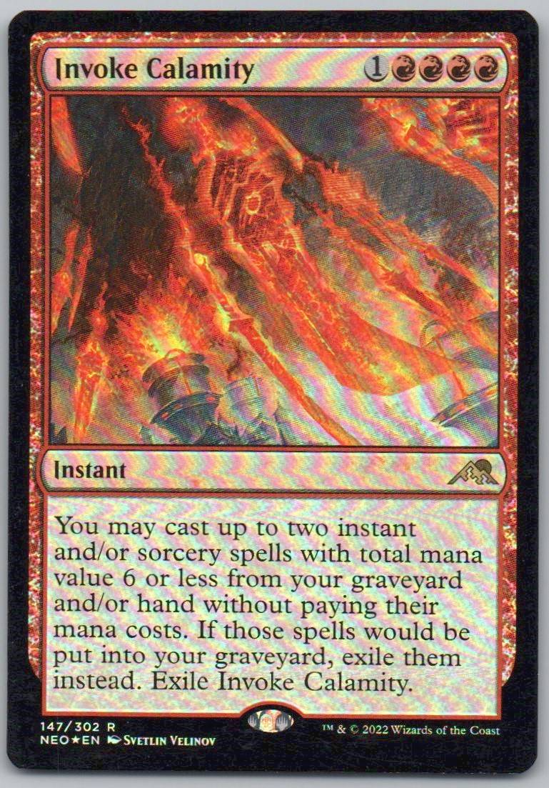 Invoke Calamity 147 Holo Instant Card - Kamigawa: Neon Dynasty