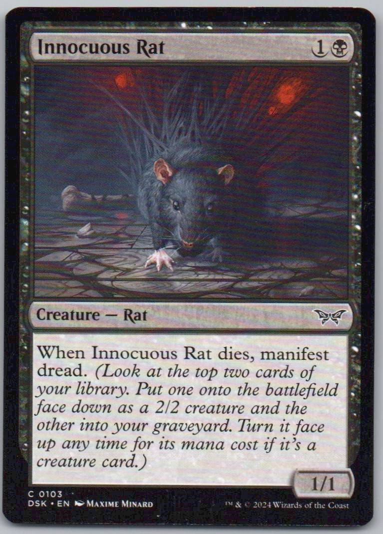 Innocuous Rat 103 Normal Creature Card - Duskmourn: House of Horror