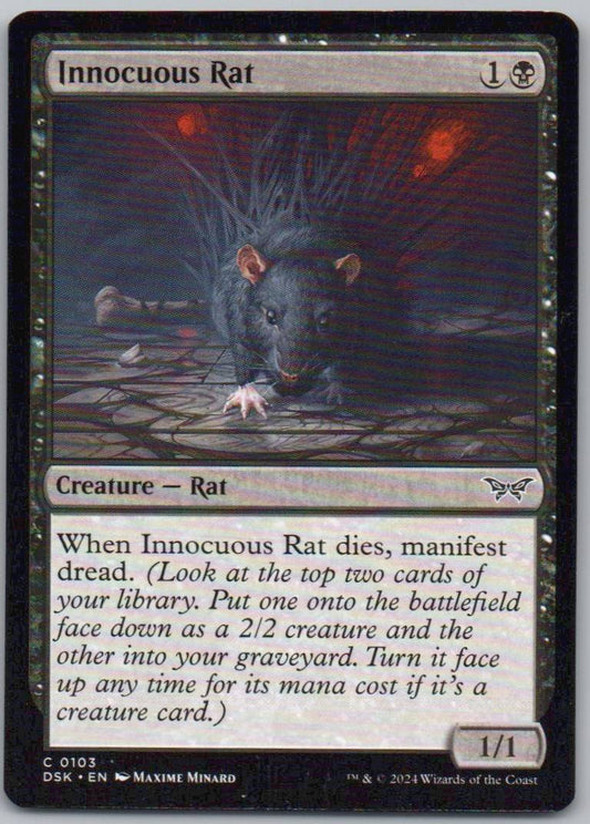 Innocuous Rat 103 Normal Creature Card - Duskmourn: House of Horror