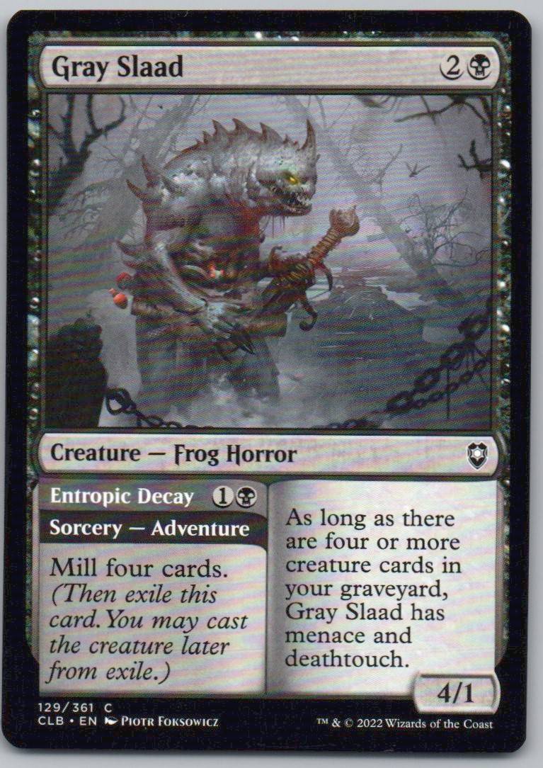Gray Slaad 129 Normal Creature Card - Commander Legends: Battle for Baldur's Gate