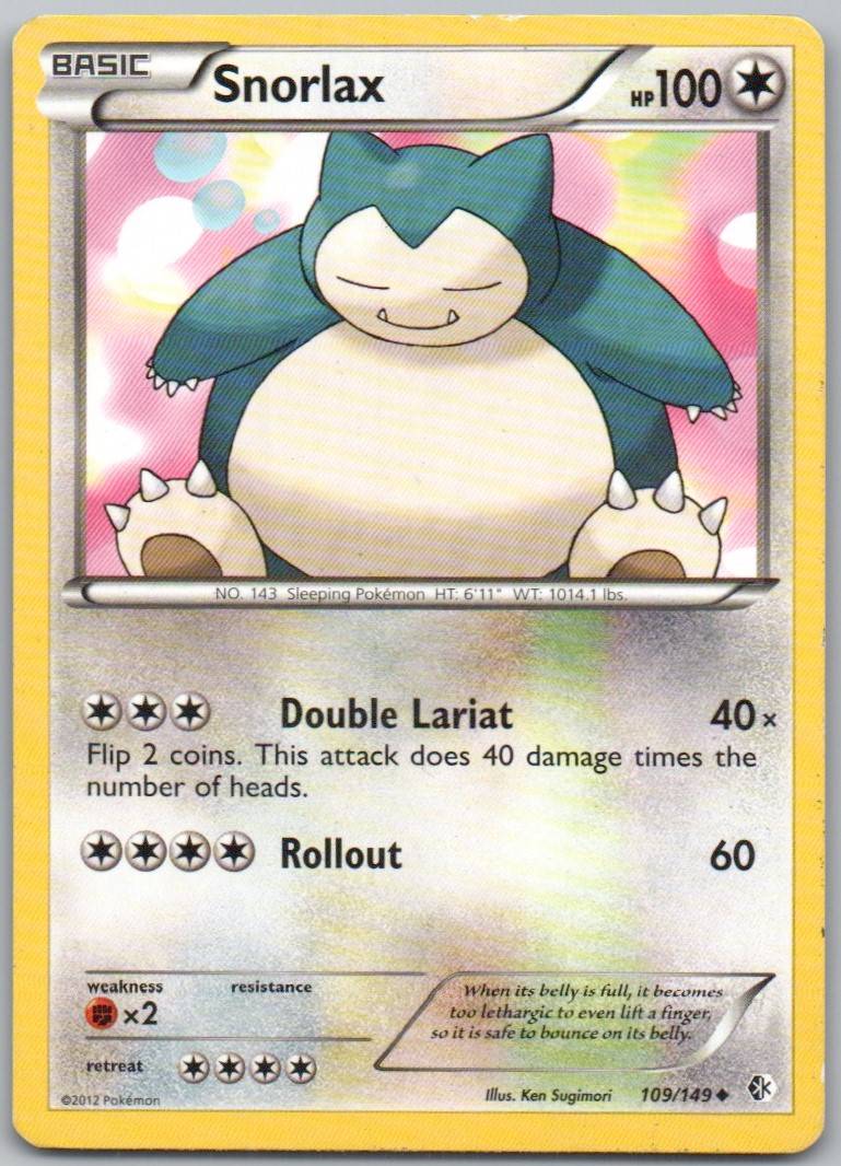Snorlax 109 Normal Colorless Card - Boundaries Crossed