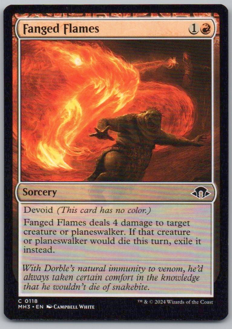 Fanged Flames 118 0 Sorcery Card - Modern Horizons 3