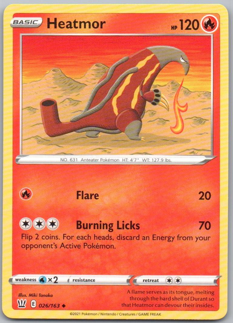 Heatmor 026 Normal Fire Card - Battle Styles