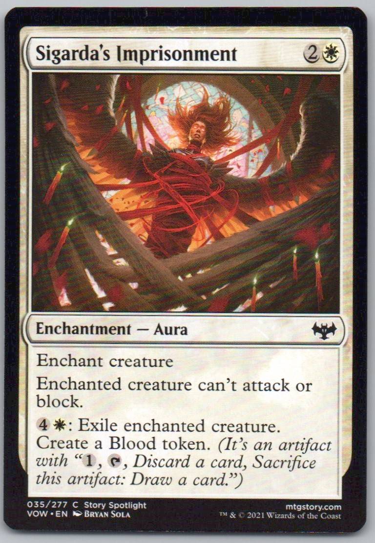 Sigarda's Imprisonment 35 Normal Enchantment Card - Innistrad: Crimson Vow