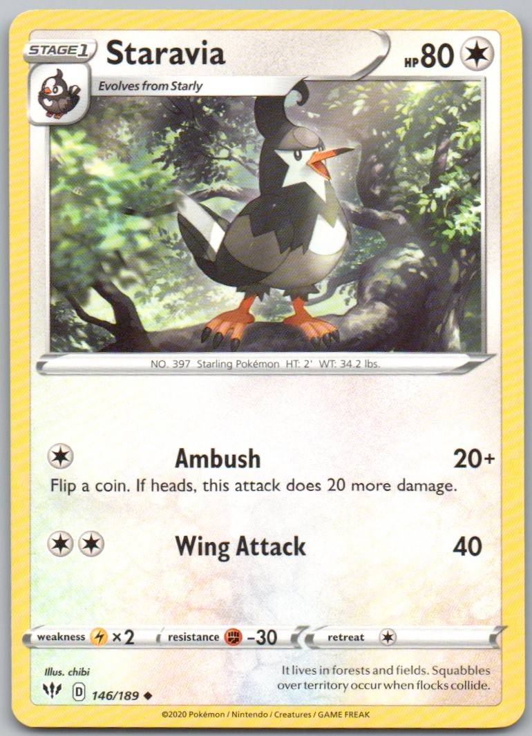 Staravia 146 Normal Colorless Card - Darkness Ablaze