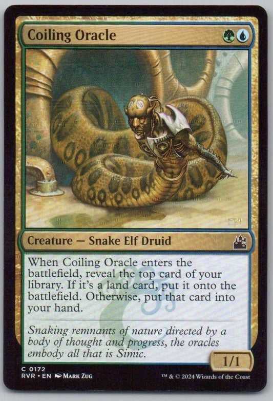 Coiling Oracle 172 Normal Creature Card - Ravnica Remastered