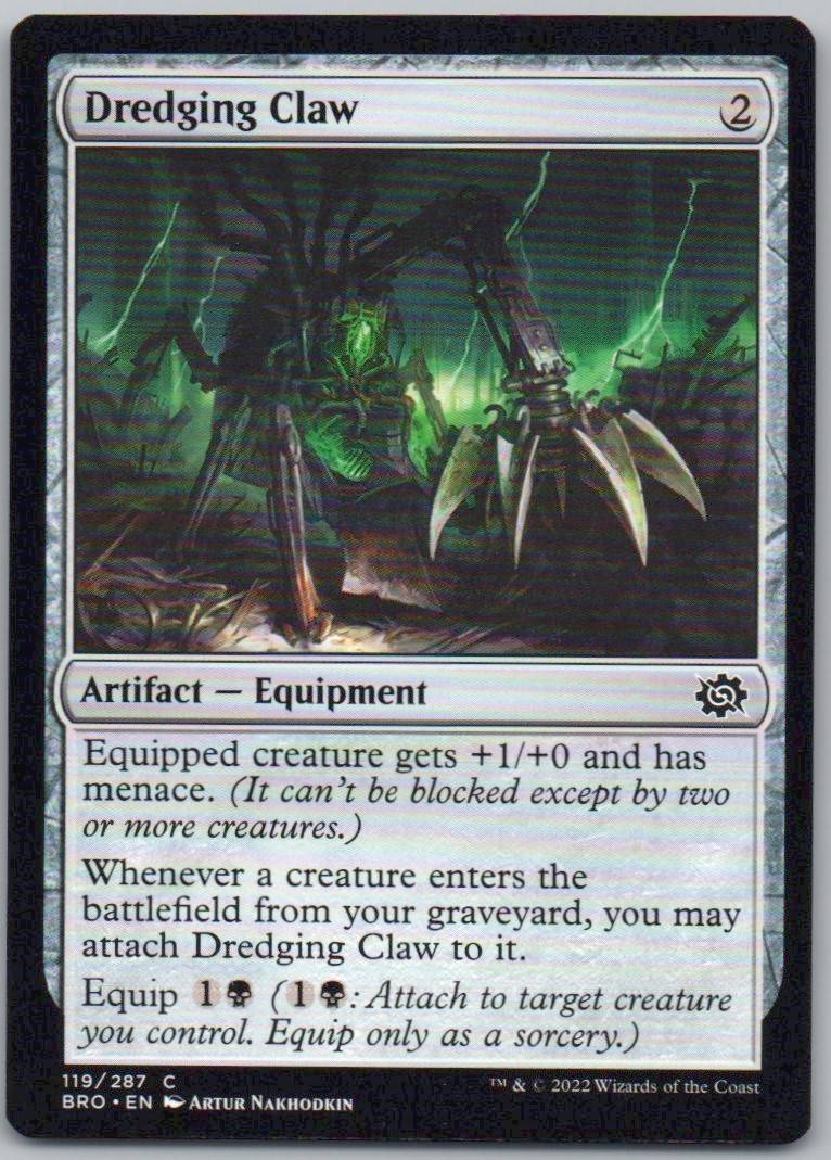 Dredging Claw 119 Normal Artifact Card - The Brothers' War