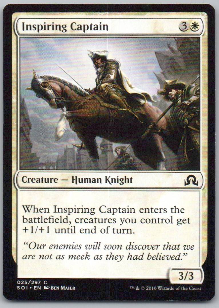Inspiring Captain 25 Normal Creature Card - Shadows over Innistrad