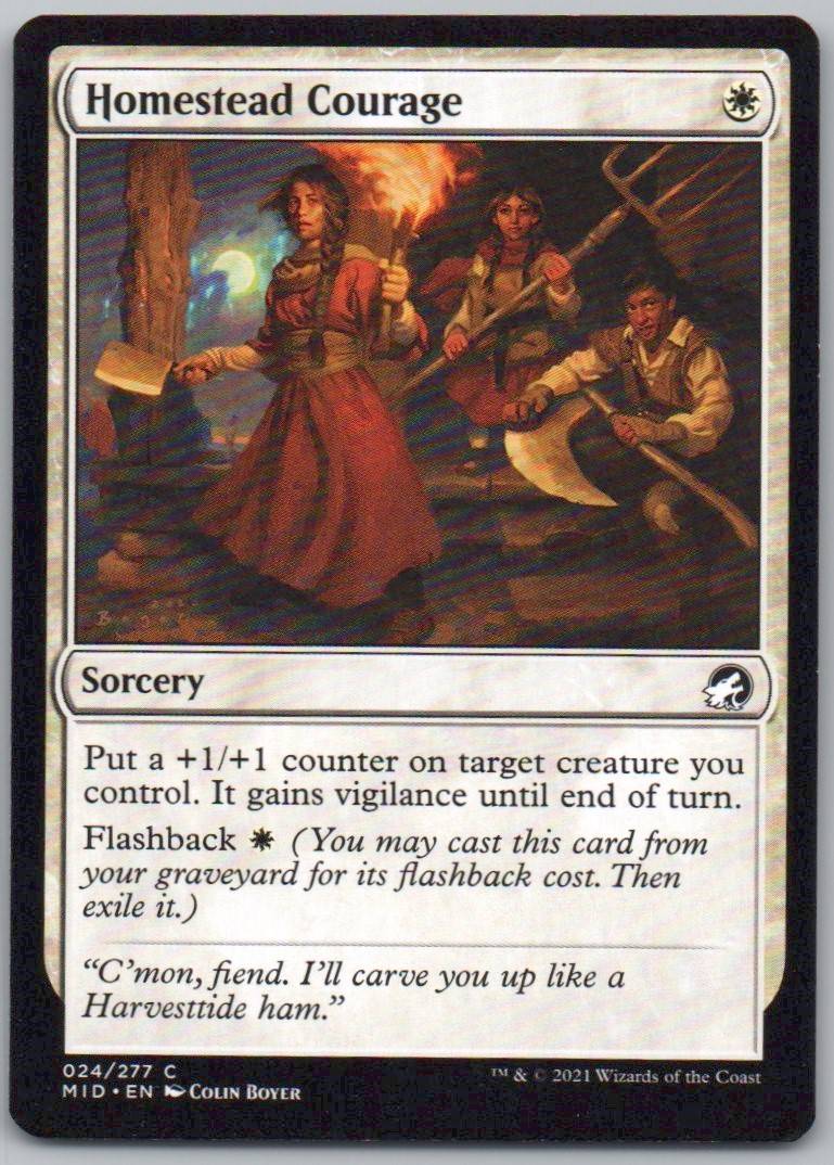 Homestead Courage 24 Normal Sorcery Card - Innistrad: Midnight Hunt