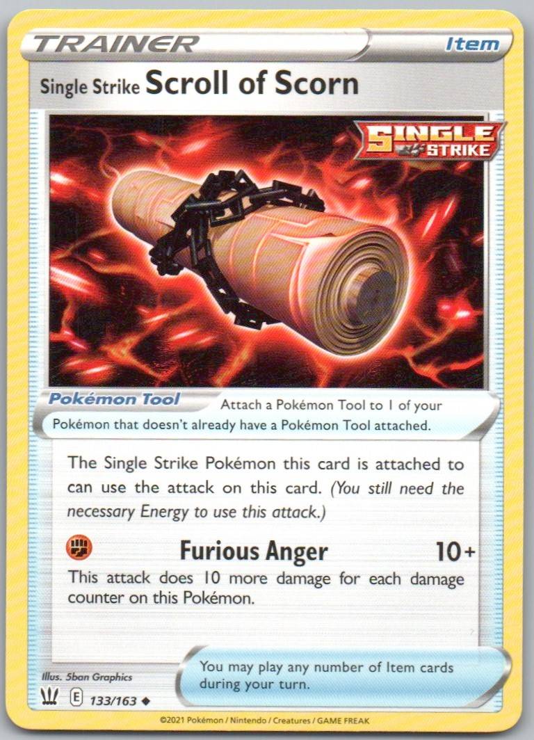 Single Strike Scroll of Scorn 133 Normal Trainer Card - Battle Styles
