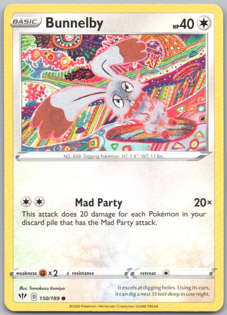 Bunnelby 150 Normal Colorless Card - Darkness Ablaze