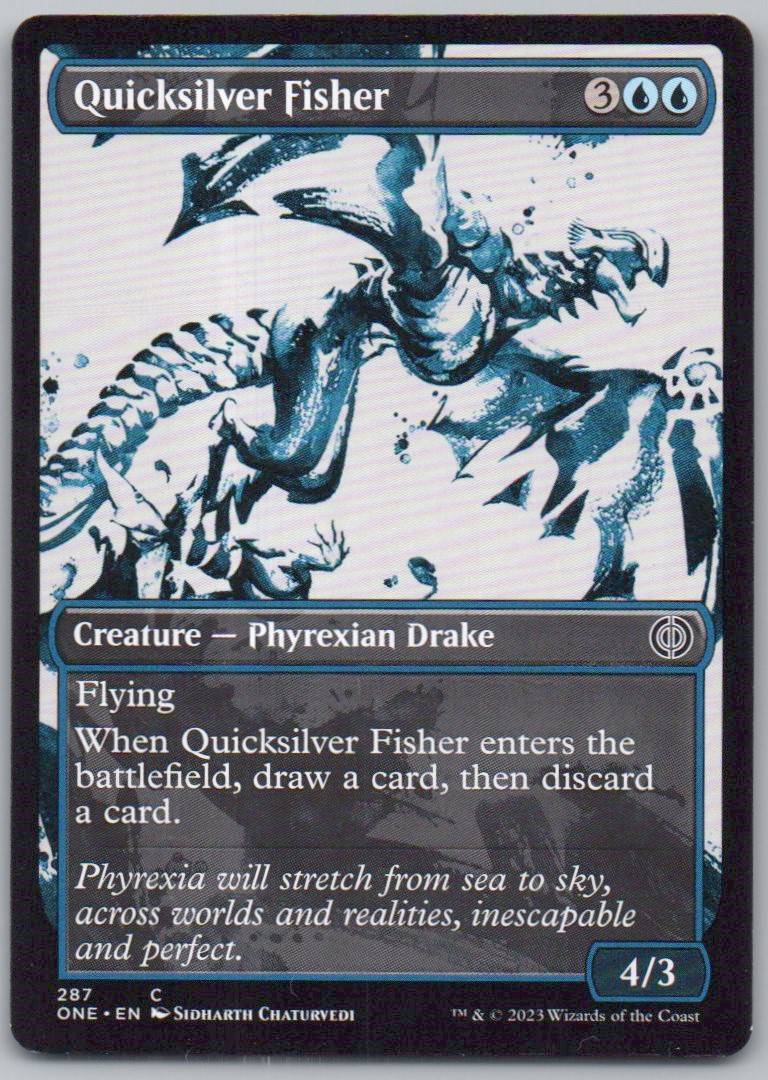 Quicksilver Fisher (Showcase) 287 Normal Creature Card - Phyrexia: All Will Be One