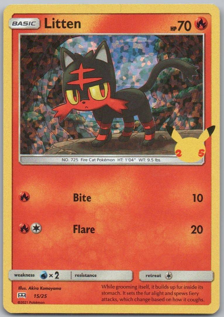 Litten 24/ Normal Pokemon Card - SM Base Set