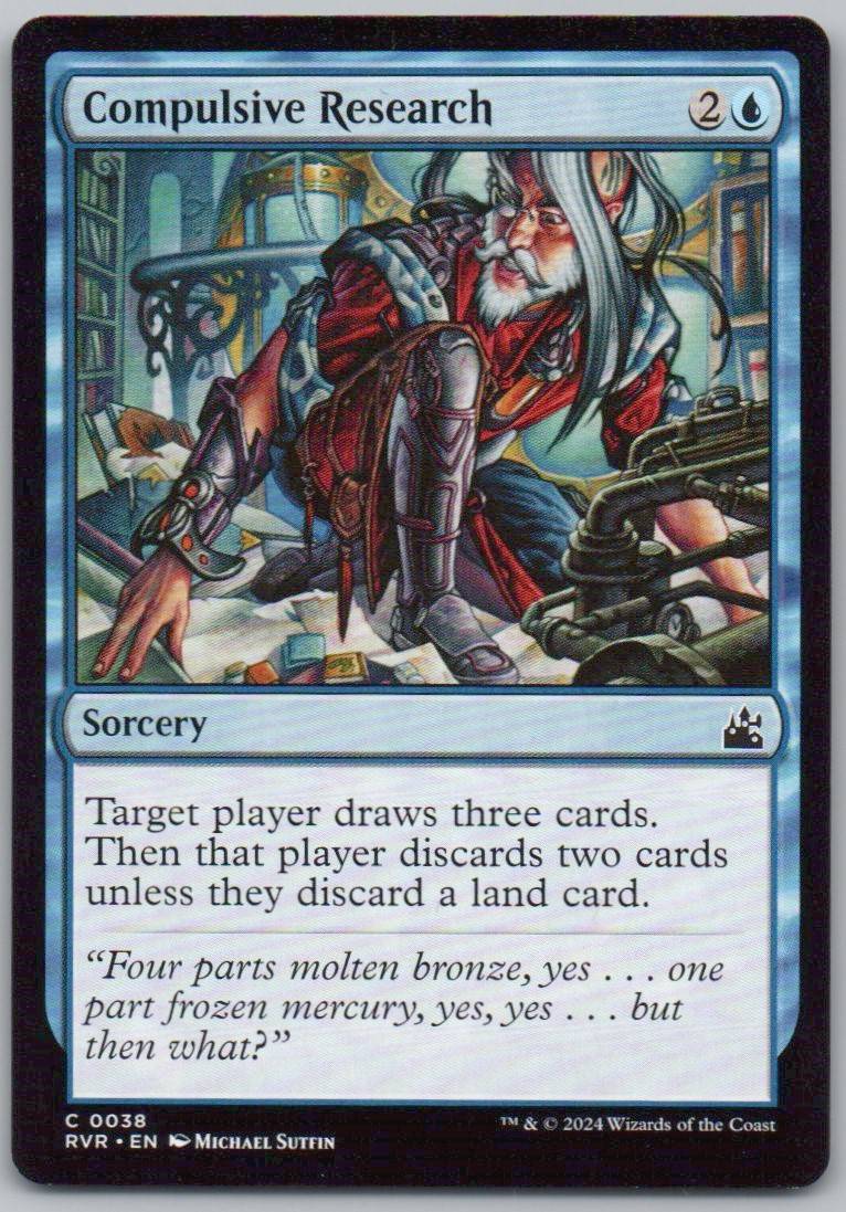 Compulsive Research 38 Normal Sorcery Card - Ravnica Remastered